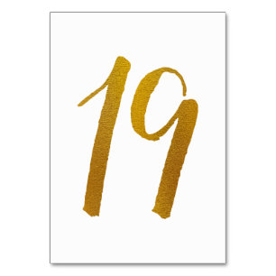 Table Numbers - Casual Brush Script Typography -19