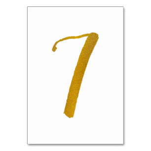 Table Numbers - Casual Brush Script Typography - 7