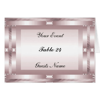 Table Numbers Dinner Party Menu