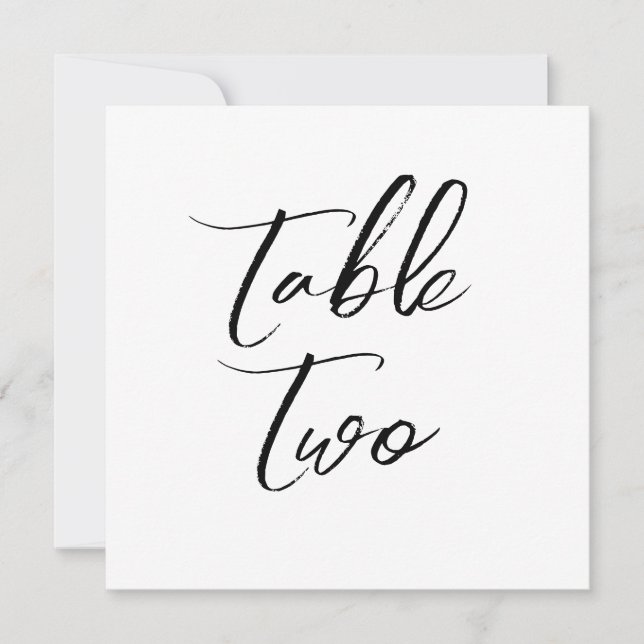 Table numbers floral border simple elegant (Front)