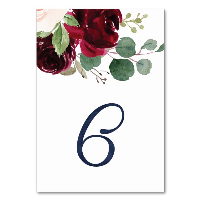 Table Numbers for KJ #6 (Front)