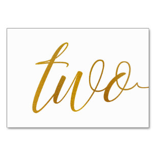 Table Numbers - Luxe Typography (Faux Gold Foil) 2