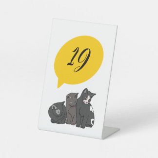 Table numbers pedestal sign