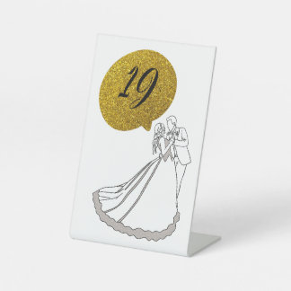 Table numbers pedestal sign
