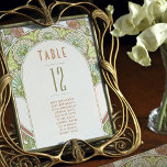 Table Numbers Vintage Art Nouveau Wedding<br><div class="desc">Art Nouveau Vintage wedding table numbers by Alphonse Mucha in a floral, romantic, and whimsical design. Victorian flourishes complement classic art deco fonts. Please enter your custom information, and you're done. If you wish to change the design further, click the blue "Customize It" button. Thank you so much for considering...</div>