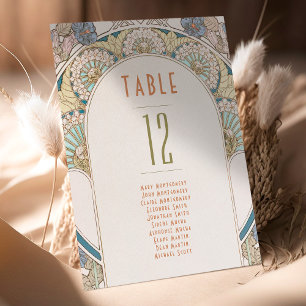 Table Numbers Vintage Art Nouveau Wedding