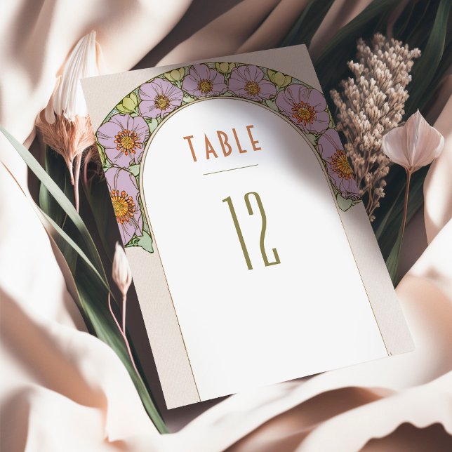 Table Numbers Vintage Art Nouveau Wedding (Creator Uploaded)