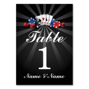 Table Numbers Wedding Las Vegas Casino