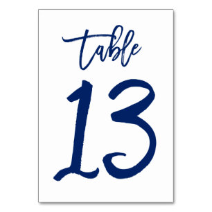 Table Numéro de tableau à main chic Marine   Tableau 13