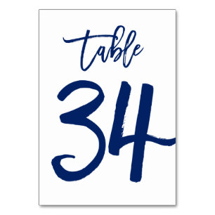 Table Numéro de tableau à main chic Marine Tableau 34
