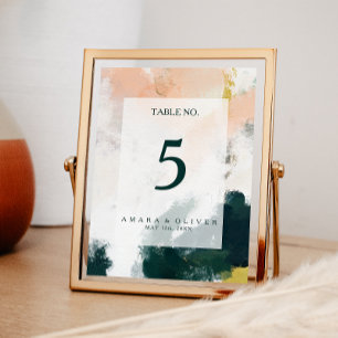 Table Numéro de tableau Abstrait coloré