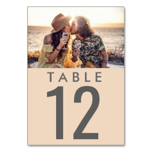 Table Numéro de tableau de la réception de mariage