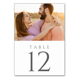 Table Numéro de tableau de la réception de mariage