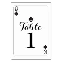 Numéro de tableau Mariage K Q Ace Pique Lecture Ca