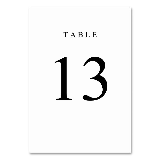 Table Numéro de tableau simple - 13 (Par défaut)