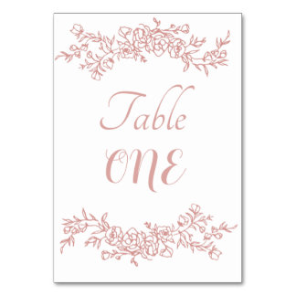 Table Numéro de tableau Simple Minimaliste