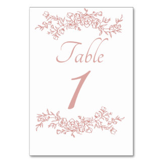 Table Numéro de tableau Simple Minimaliste