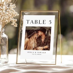 Table Numéro du tableau de réception du mariage photo