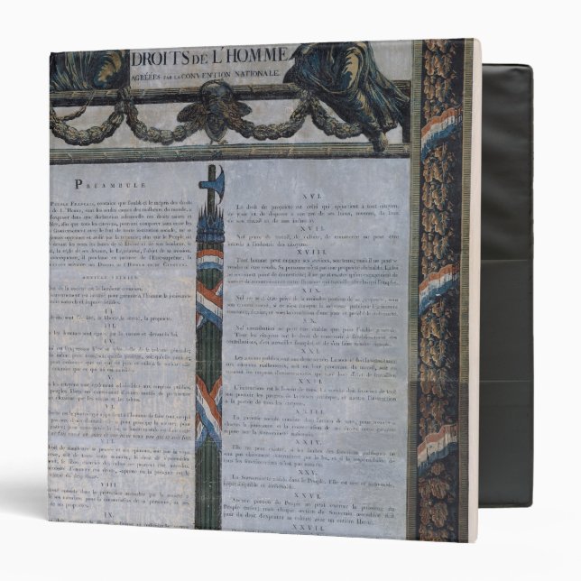 Table of the Declaration of the Rights of Man Binder (Front/Inside)