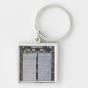 Table of the Declaration of the Rights of Man Keychain