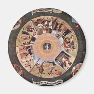 Table Of The Mortal Sins.,  By Hieronymus Bosch (B Magnet