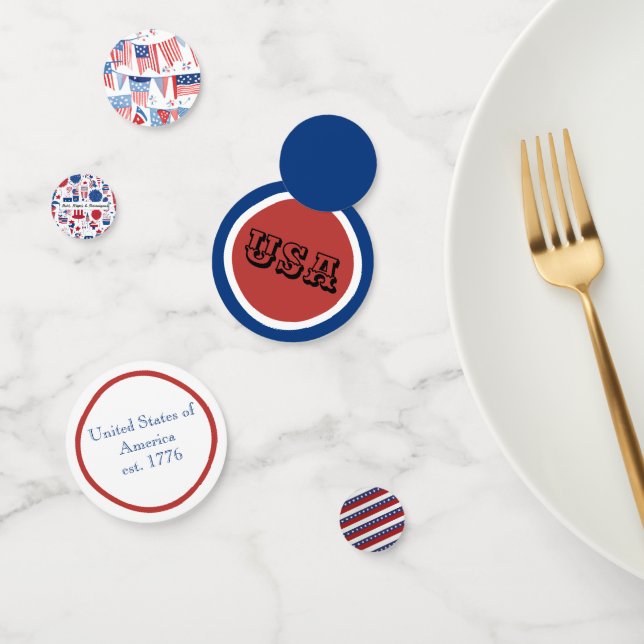 🎉 Table Patriotique Confetti (Groupe)