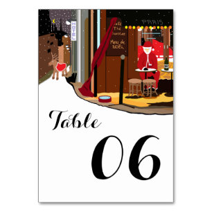 Table Père Noël À Paris Numéro De Noël Numéro De Tableau