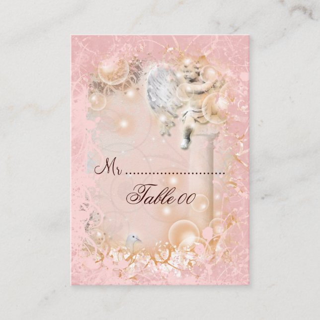 Table placement card vintage wedding (Front)