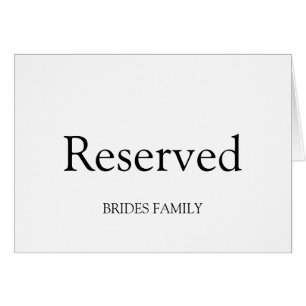 Table Reserved
