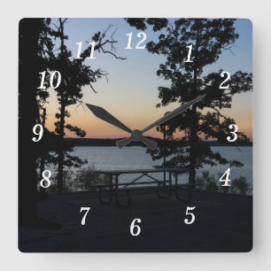 Table Rock Sunset Wall Clock