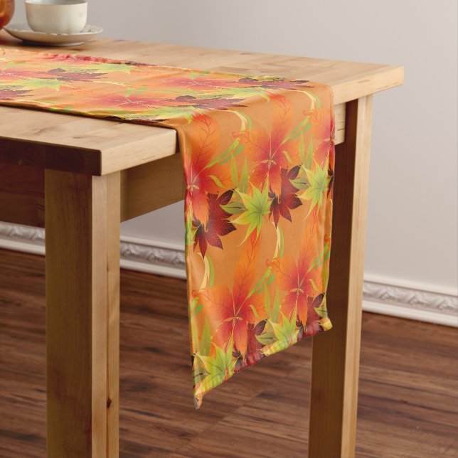 Table Runner-Autumn Leaves Medium Table Runner (In Situ)