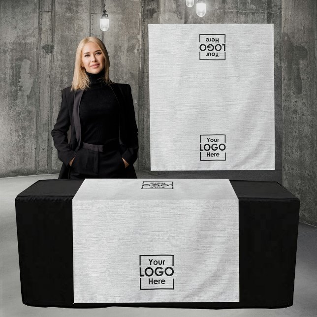 Table Runner Banner Business 2 Logos Faux Linen Tapestry (Table Runner Banner Business 2 Logos Faux Linen Tapestry)