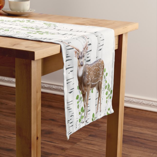 Table Runner Deer Doe Buck Forest Woodland Hunting (In Situ)