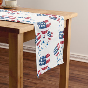 Table Runner-July 4th Balloons Short Table Runner