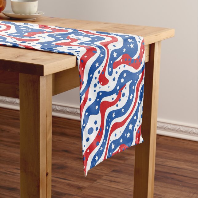 Table Runner-July 4th Stars  Long Table Runner (In Situ)