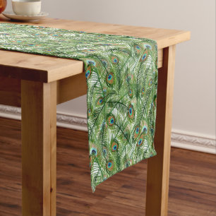 Table Runner-Peacock Feathers Medium Table Runner