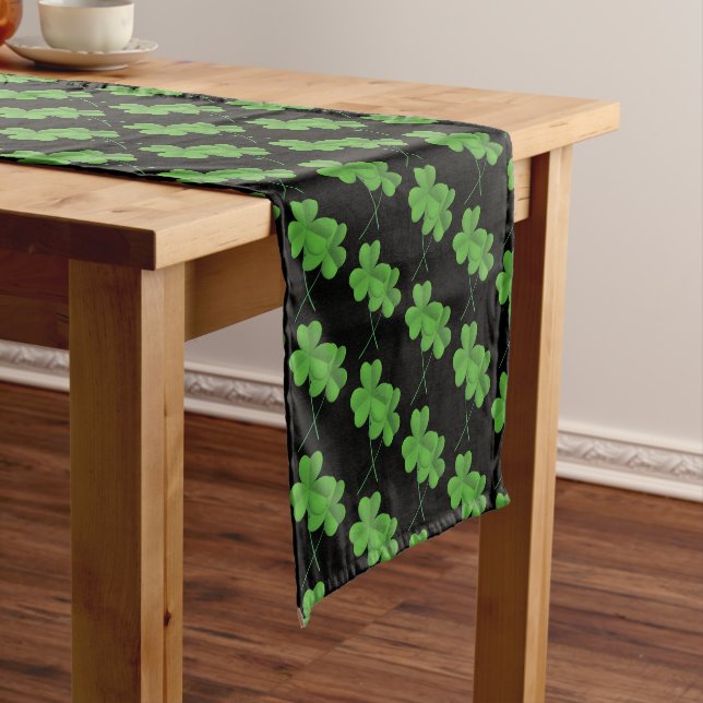 Table Runner-St. Patricks Day Clovers Short Table Runner (In Situ)