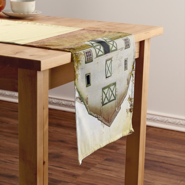 Table Runner Sunset Barn Country Rustic Field Hay (In Situ)