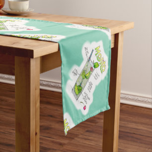 TABLE RUNNERS - MOJITO RECIPE COCKTAIL ART