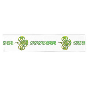 table runners, tablecloths, Celtic clover Short Table Runner