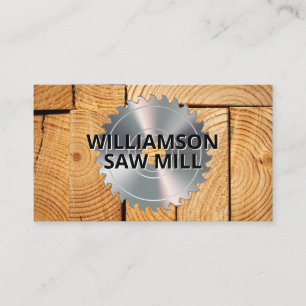 Table Saw   Saw Mill   Cut Wood Business Card