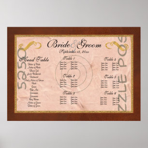 table seating - fixed Reception - portrait Poster