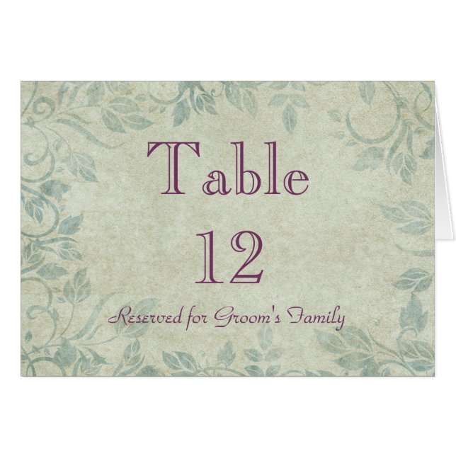 Table Seating Name Card (Front Horizontal)