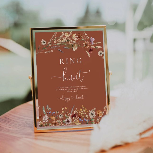 Table Signe de chasse en cerne Fleur sauvage minuscule e (Créateur téléchargé)