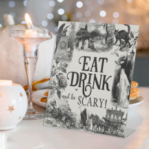Signe de nourriture et boissons Halloween Manger B