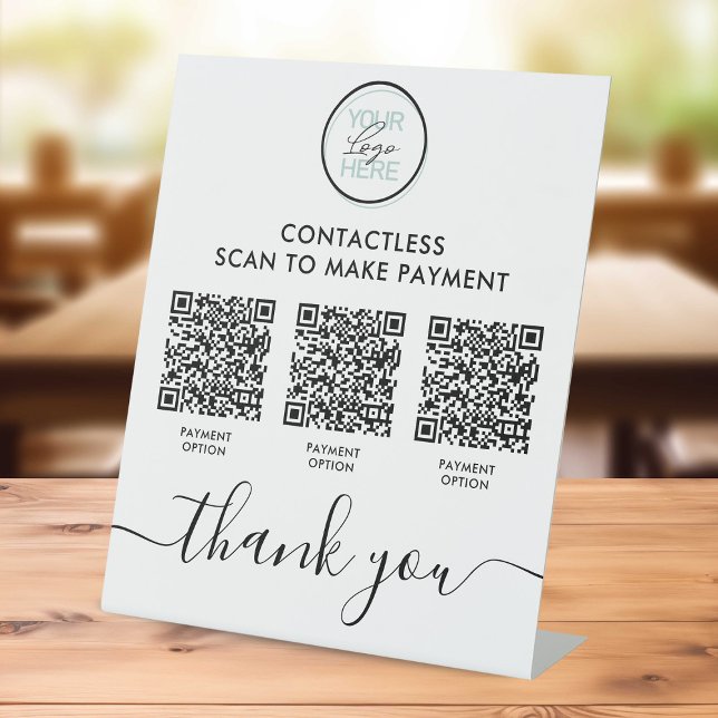 Table SIGNE DE PIÈCE D'ENTREPRISE QR Code-barres Paiemen (Créateur téléchargé)