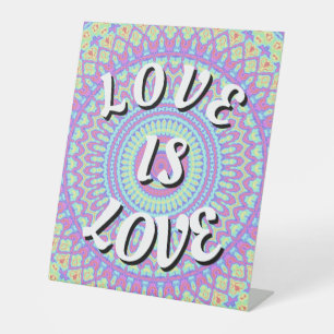 Table Signe de piédestal Love Is Love Pride