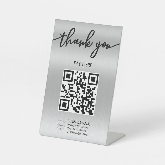 Table Signe de soie professionnelle Scan Me QR Code Code (Recto)