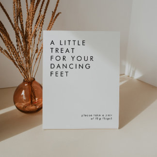 Table Signe de tongs Mariage minimaliste