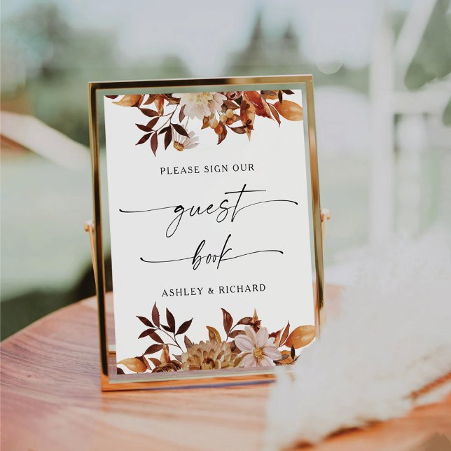 Table SIGNE DU LIVRE D'INVITATION DE Rustic Fall (Créateur téléchargé)